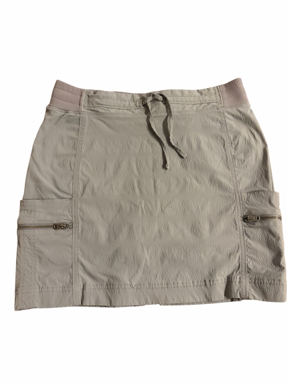 Athleta Trekkie Skort Charcoal Grey Cargo Hiking Skirt Shorts 10 M